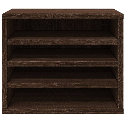Organizer Scrivania Rovere Marrone 36x26x29,5 Legno Multistrato