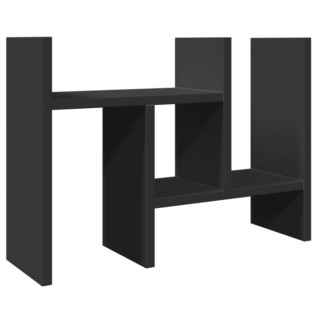 Organizer Scrivania Nero 34,5x15,5x35,5 cm in Legno Multistrato