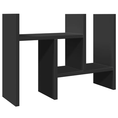 Organizer Scrivania Nero 34,5x15,5x35,5 cm in Legno Multistrato