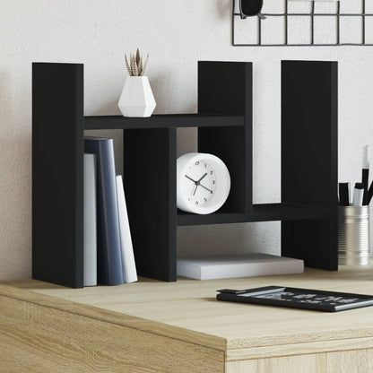 Organizer Scrivania Nero 34,5x15,5x35,5 cm in Legno Multistrato