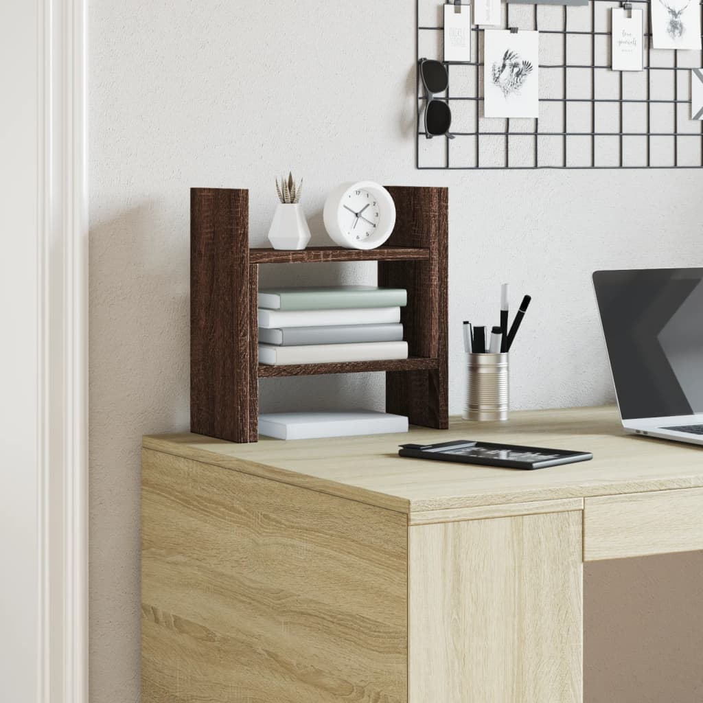 Organizer Scrivania Rovere Marrone 34,5x15,5x35,5cm Multistrato