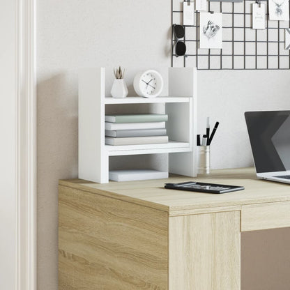 Organizer da Scrivania Bianco 38,5x17x39 cm Legno Multistrato