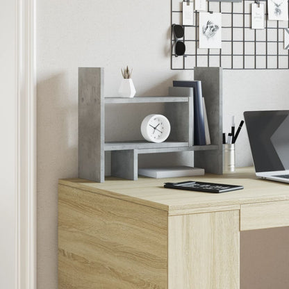 Organizer Scrivania Grigio Cemento 38,5x17x39 Legno Multistrato