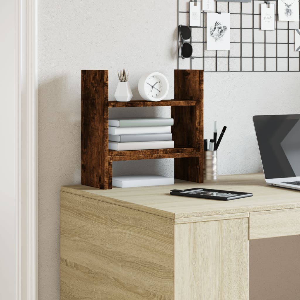 Organizer Scrivania Rovere Fumo 38,5x17x39cm Legno Multistrato