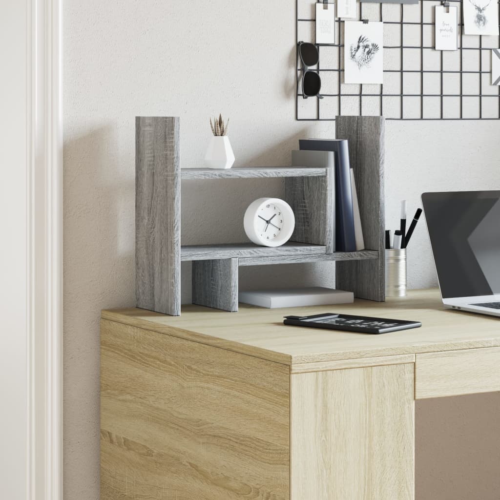 Organizer Scrivania Grigio Sonoma 38,5x17x39 Legno Multistrato