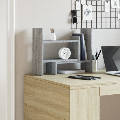 Organizer Scrivania Grigio Sonoma 38,5x17x39 Legno Multistrato