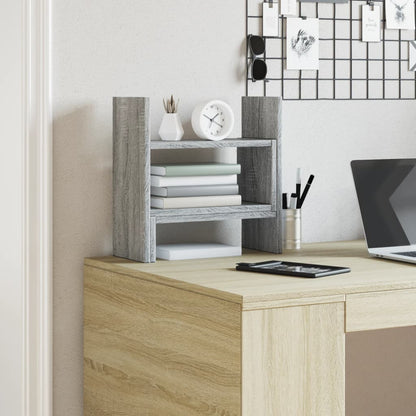 Organizer Scrivania Grigio Sonoma 38,5x17x39 Legno Multistrato