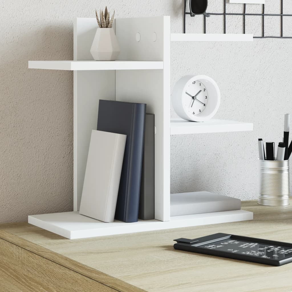 Organizer da Scrivania Bianco 42x21,5x42 cm Legno Multistrato