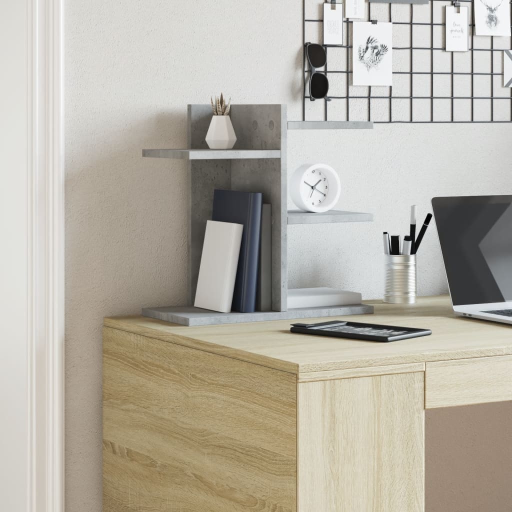 Organizer Scrivania Grigio Cemento 42x21,5x42 cm Multistrato