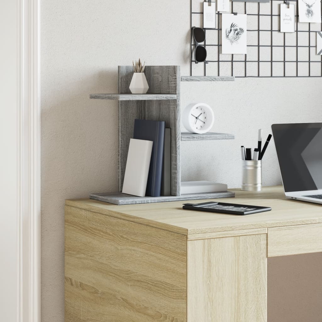 Organizer Scrivania Grigio Sonoma 42x21,5x42 cm Multistrato