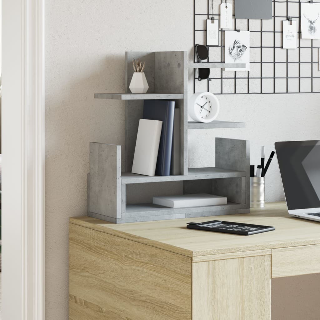 Organizer Scrivania Grigio Cemento 49x20x52,5 cm Multistrato