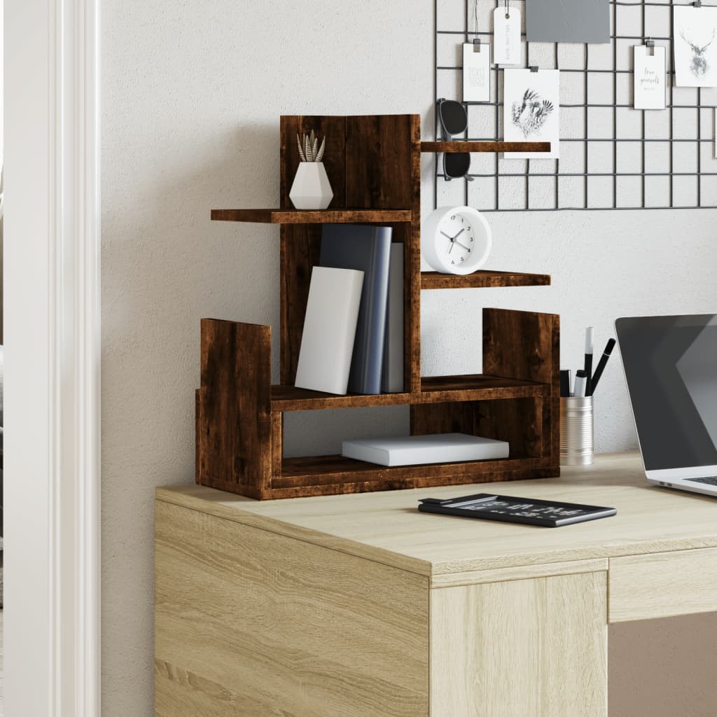 Organizer Scrivania Rovere Fumo 49x20x52,5 cm Legno Multistrato