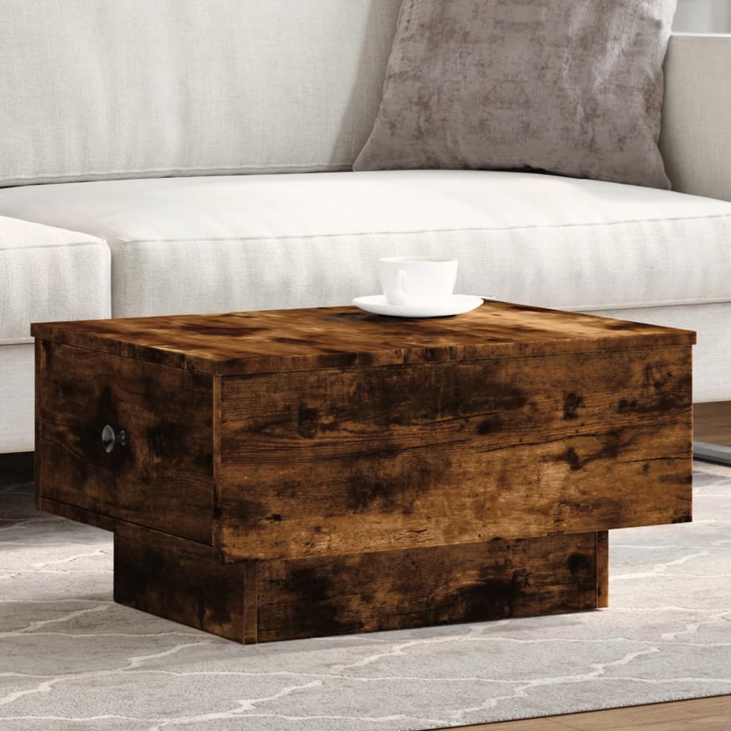 Tavolino da Salotto Rovere Fumo 60x45x31 cm Legno Multistrato