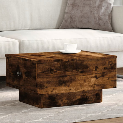 Tavolino da Salotto Rovere Fumo 60x45x31 cm Legno Multistrato