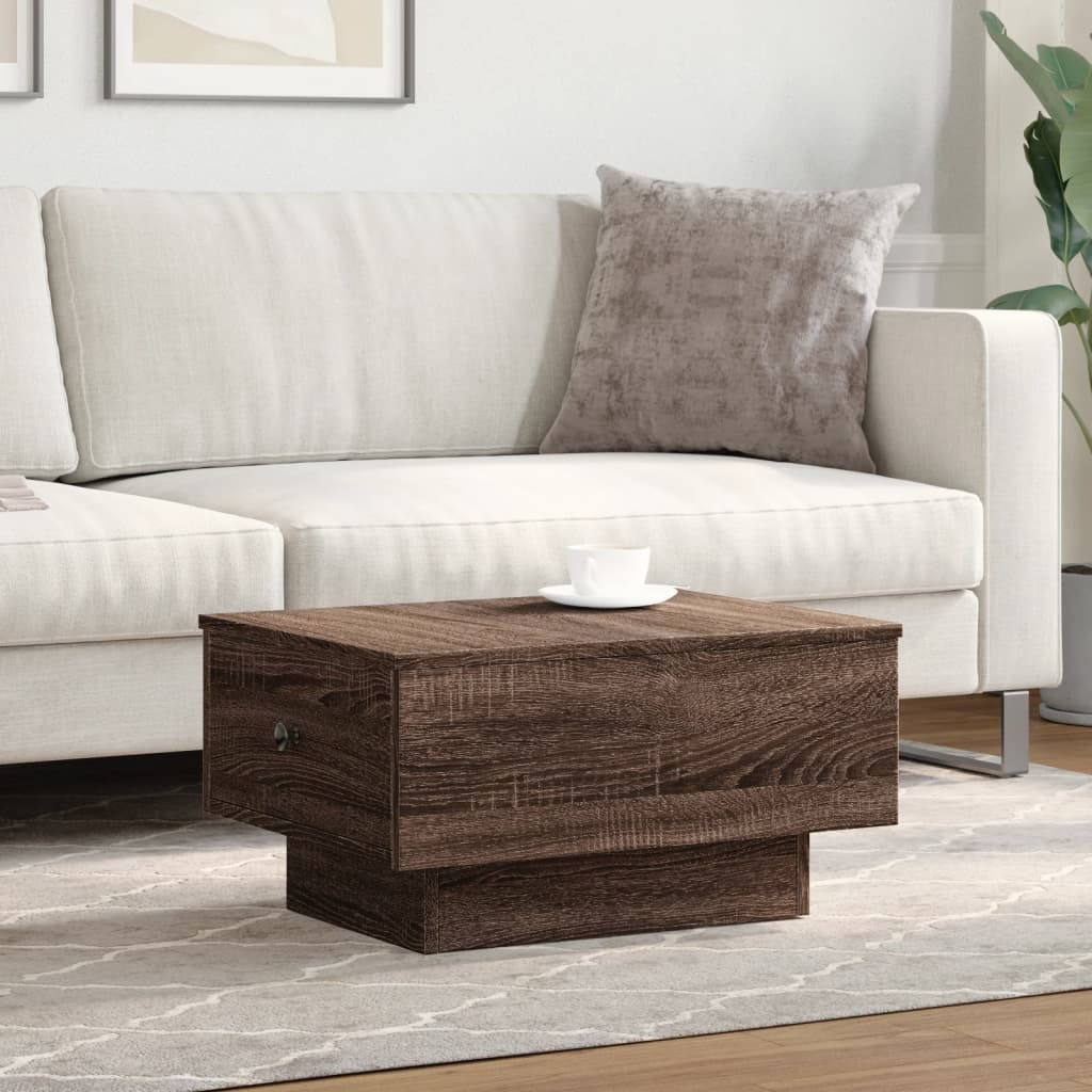 Tavolino da Salotto Rovere Marrone 60x45x31cm Legno Multistrato