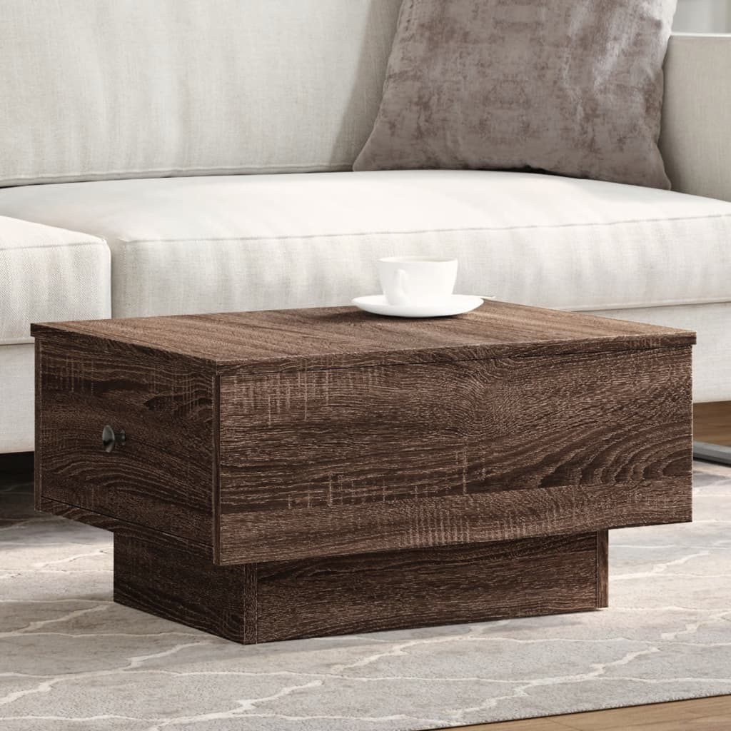 Tavolino da Salotto Rovere Marrone 60x45x31cm Legno Multistrato
