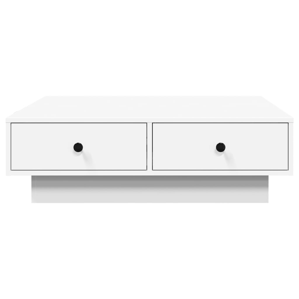 Tavolino da Salotto Bianco 90x90x28 cm in Truciolato