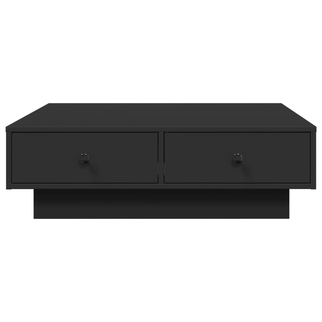 Tavolino da Salotto Nero 90x90x28 cm in Truciolato