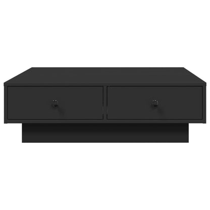 Tavolino da Salotto Nero 90x90x28 cm in Truciolato