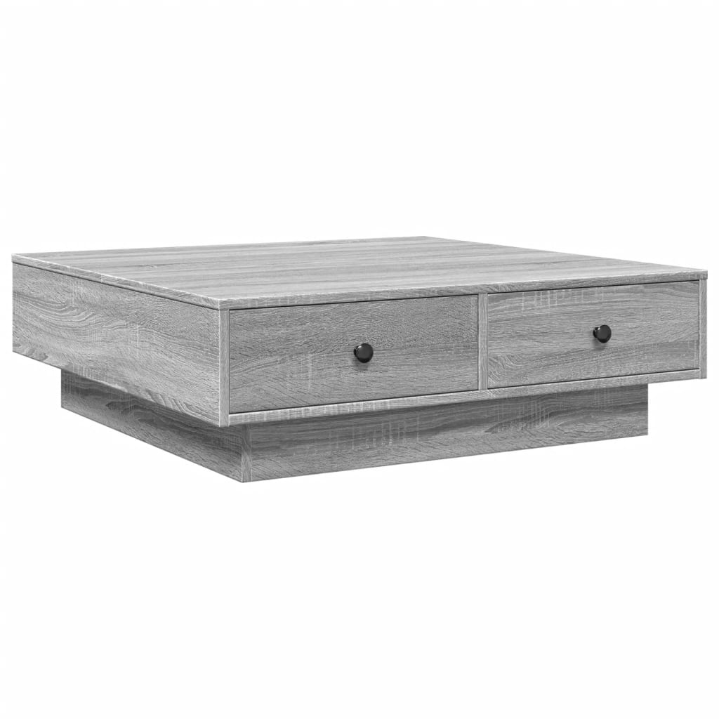 Tavolino da Salotto Grigio Sonoma 90x90x28 cm Legno Multistrato