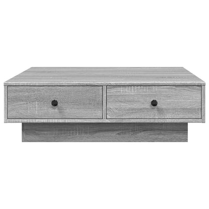 Tavolino da Salotto Grigio Sonoma 90x90x28 cm Legno Multistrato