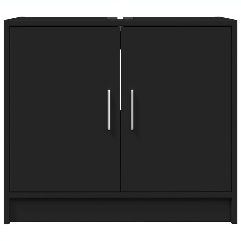 Mobile Lavabo Nero 63x29x55 cm in Truciolato