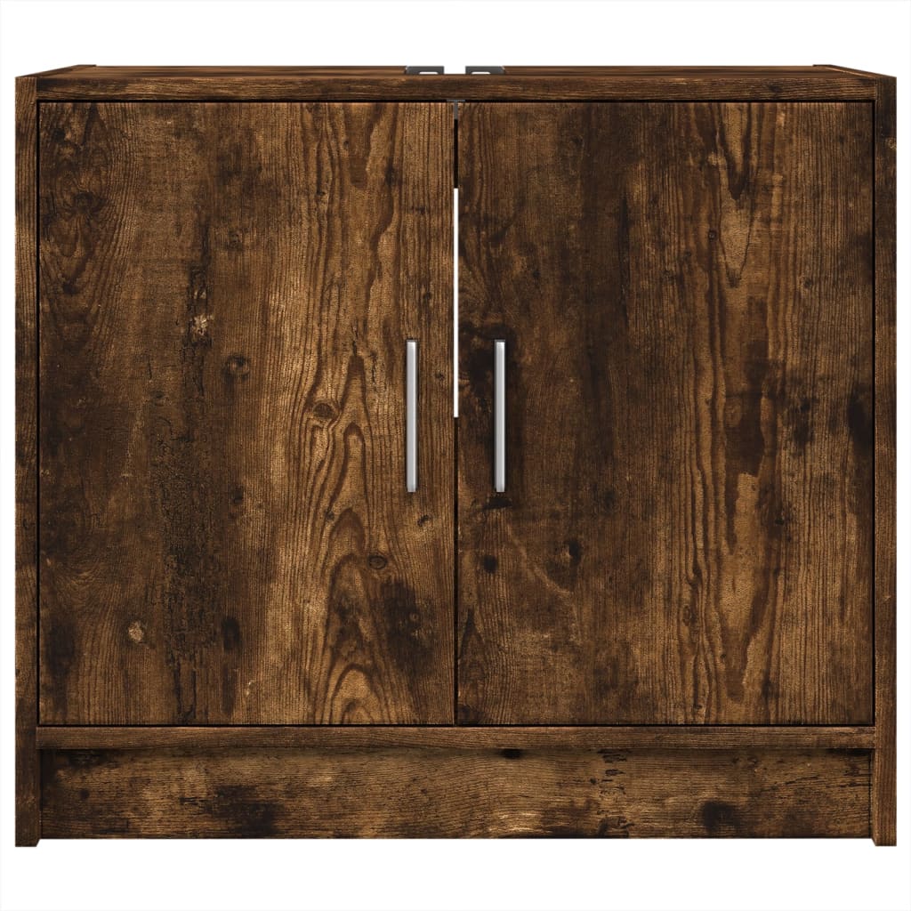 Mobile Lavabo Rovere Fumo 63x29x55 cm in Legno Multistrato