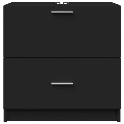 Mobile Lavabo Nero 59x37x59 cm in Truciolare