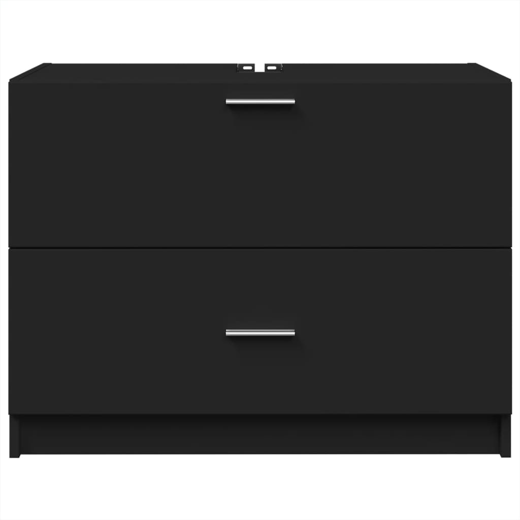 Mobile Lavabo Nero 78x37x59 cm in Truciolare