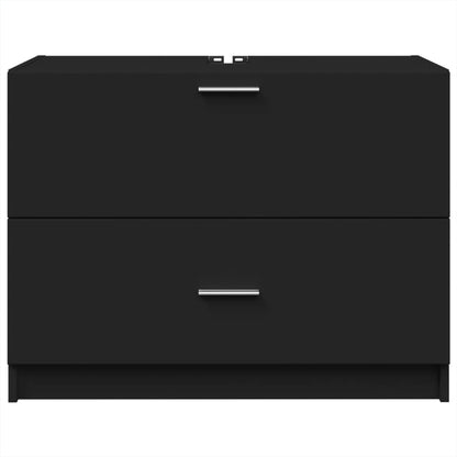 Mobile Lavabo Nero 78x37x59 cm in Truciolare