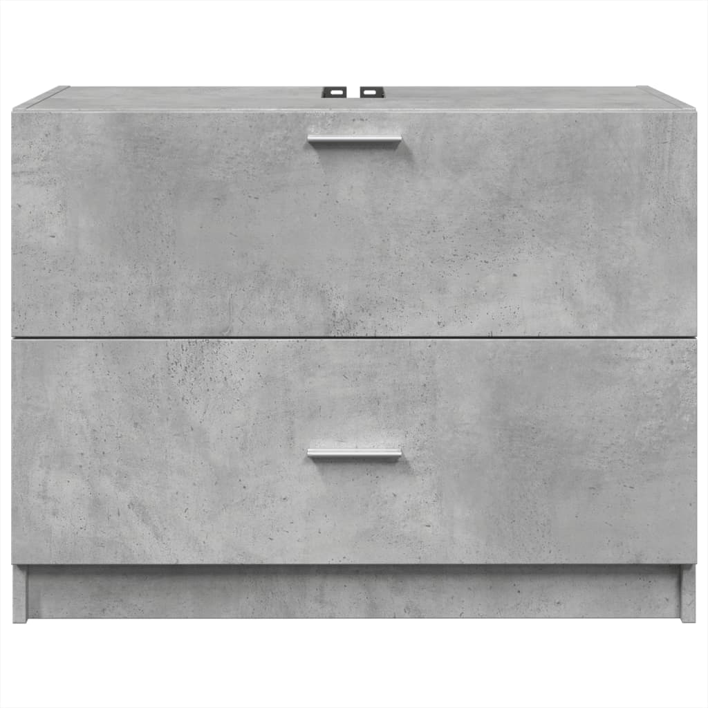 Mobile Lavabo Grigio Cemento 78x37x59 cm in Truciolare