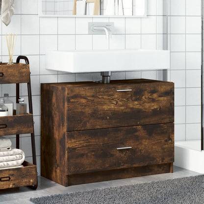 Mobile Lavabo Rovere Fumo 78x37x59 cm in Truciolare