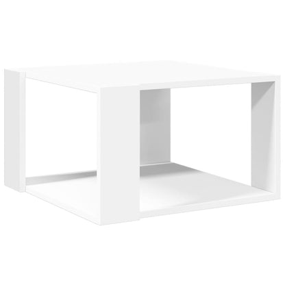 Tavolino da Salotto Bianco 51,5x51,5x30 cm in Legno Multistrato