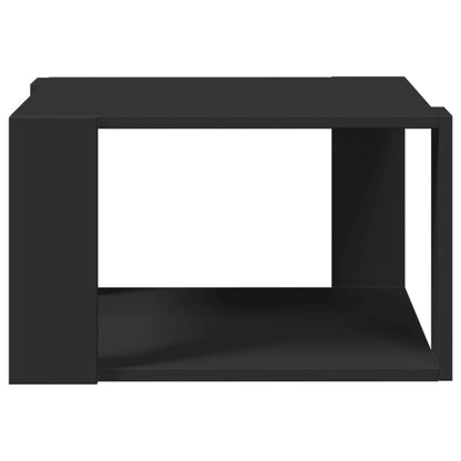 Tavolino da Salotto Nero 51,5x51,5x30 cm in Legno Multistrato