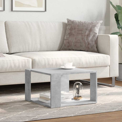 Tavolino Salotto Grigio Cemento 51,5x51,5x30 Legno Multistrato