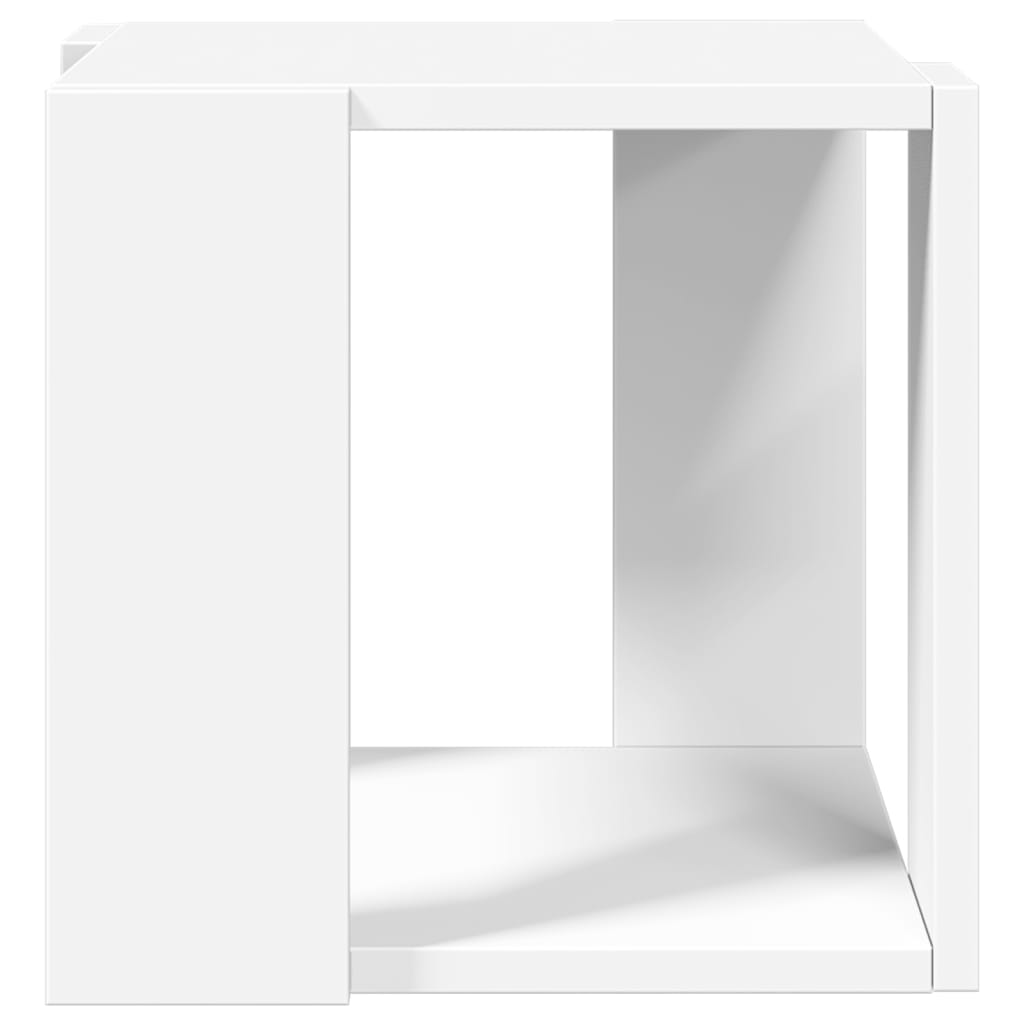 Tavolino da Salotto Bianco 32x32x30 cm in Legno Multistrato