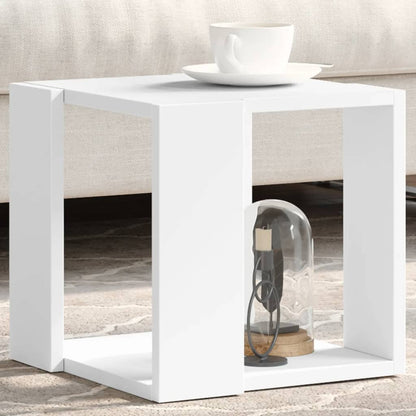 Tavolino da Salotto Bianco 32x32x30 cm in Legno Multistrato
