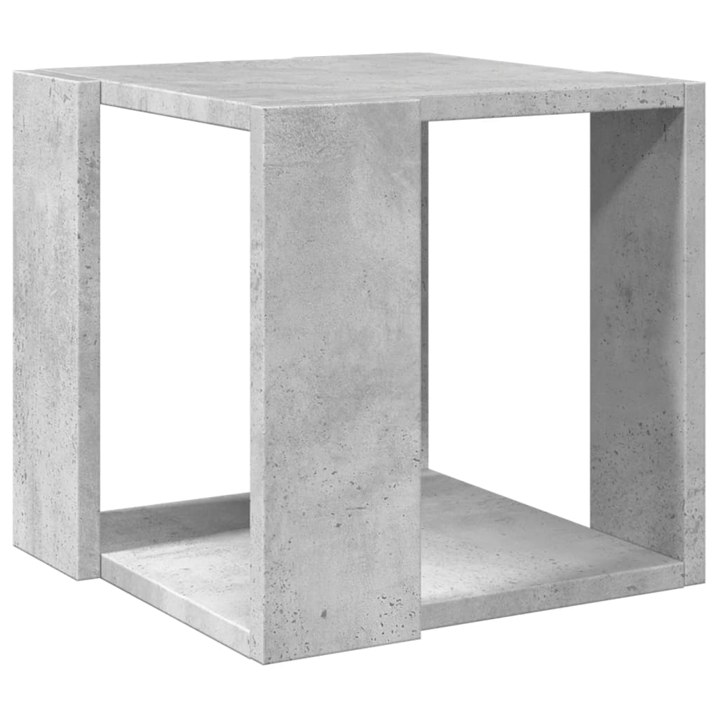 Tavolino da Salotto Grigio Cemento 32x32x30cm Legno Multistrato