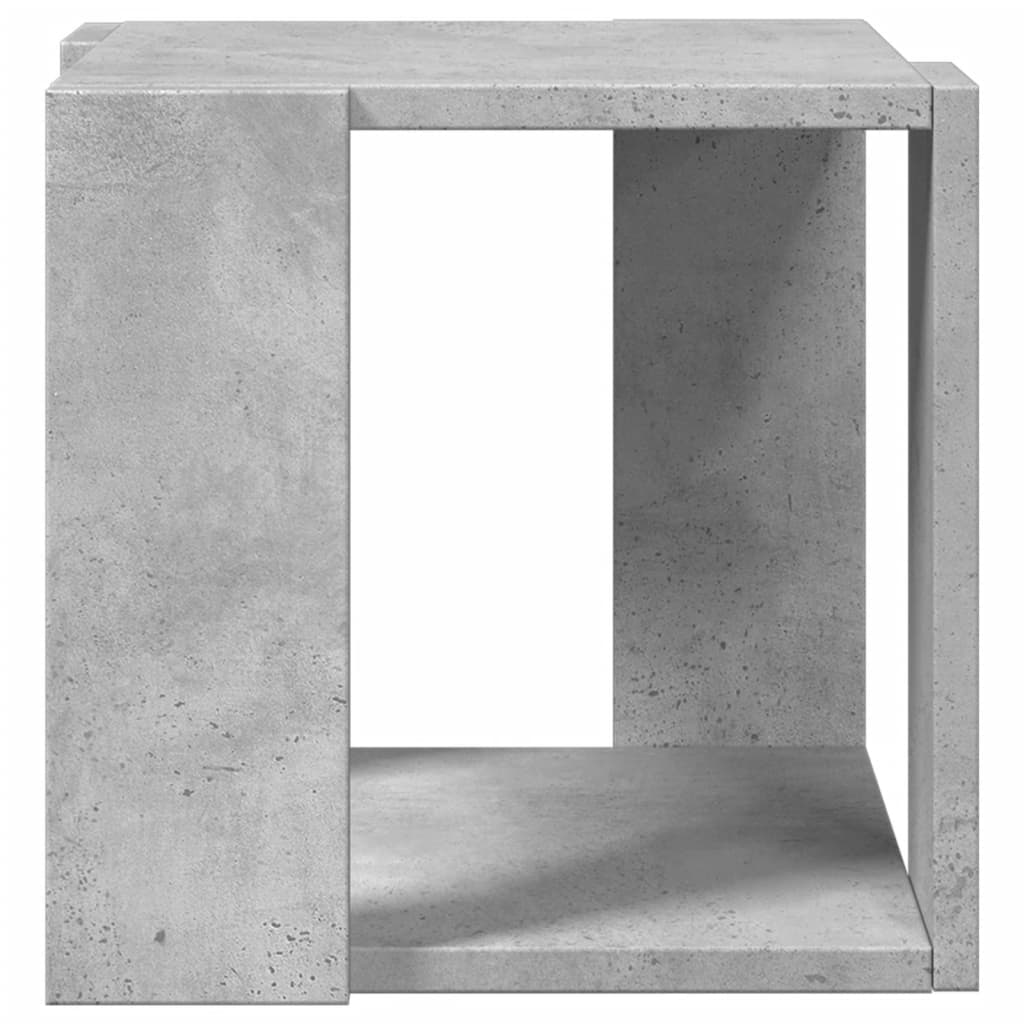 Tavolino da Salotto Grigio Cemento 32x32x30cm Legno Multistrato