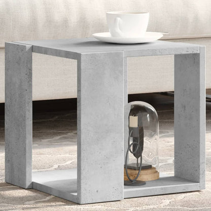 Tavolino da Salotto Grigio Cemento 32x32x30cm Legno Multistrato