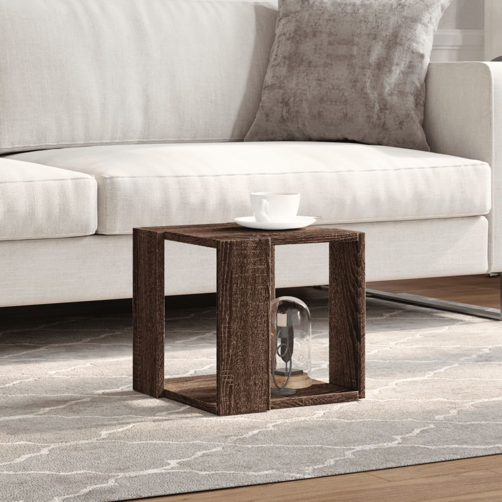 Tavolino da Salotto Rovere Marrone 32x32x30cm Legno Multistrato