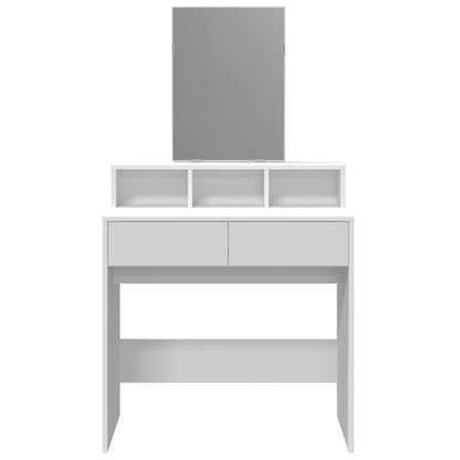 Toeletta con Specchio Bianco 80x41x144,5 cm