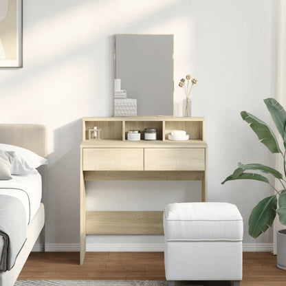 Toeletta con Specchio Rovere Sonoma 80x41x144,5 cm