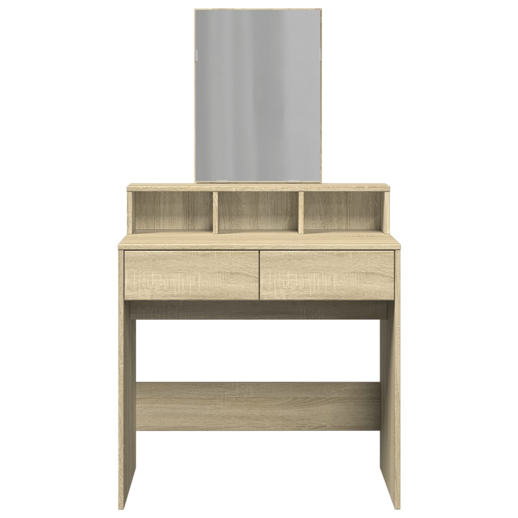 Toeletta con Specchio Rovere Sonoma 80x41x144,5 cm