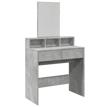 Toeletta con Specchio Grigio Cemento 80x41x144,5 cm