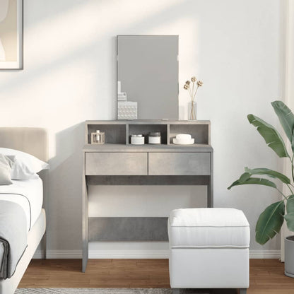 Toeletta con Specchio Grigio Cemento 80x41x144,5 cm