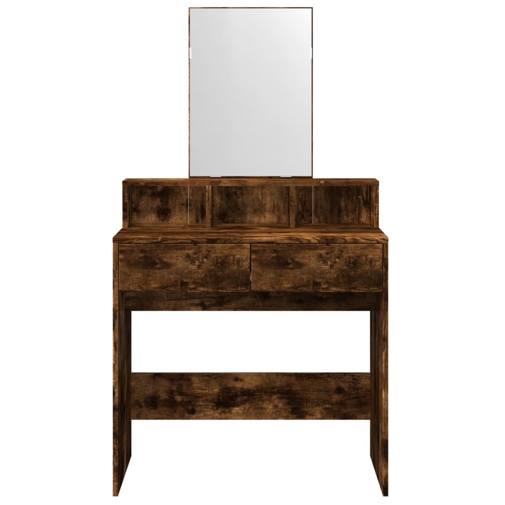 Toeletta con Specchio Rovere Fumo 80x41x144,5 cm