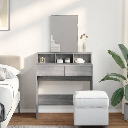Toeletta con Specchio Grigio Sonoma 80x41x144,5 cm
