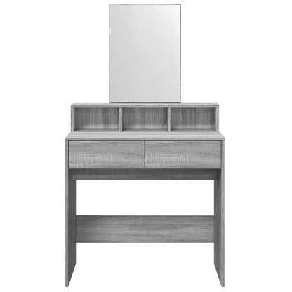 Toeletta con Specchio Grigio Sonoma 80x41x144,5 cm