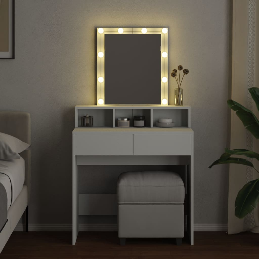 Toeletta con LED Bianca 80x41x144,5 cm